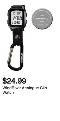 Mark's Windriver analogue clip watch offer