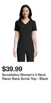 Mark's Scrubletics women's v neck racer back scrub top - black offer