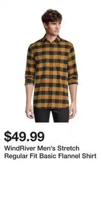 Mark's Windriver men's stretch regular fit basic flannel shirt offer
