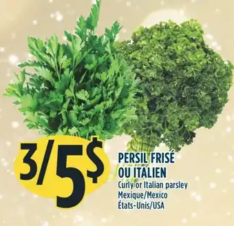Marché Adonis Persil frisé ou italien offer