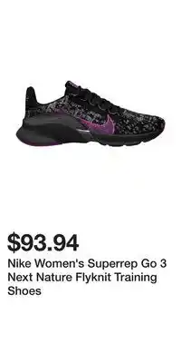 Sport Chek Nike women's superrep go 3 next nature flyknit training shoes offer