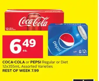 Rexall Coca-cola or pepsi regular or diet offer