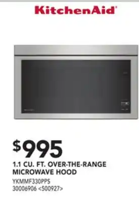 RONA Kitchenaid 1.1 cu. ft. over-the-range microwave hood offer