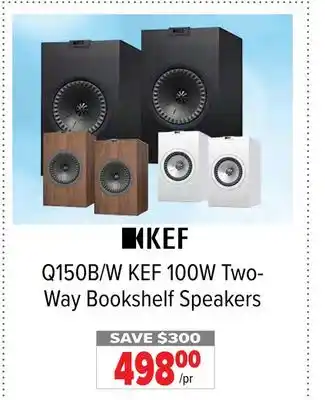 2001 Audio Video Kef 100w two- way bookshelf speakers offer