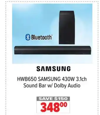 2001 Audio Video Samsung 430w 3.1ch sound bar w/ dolby audio offer