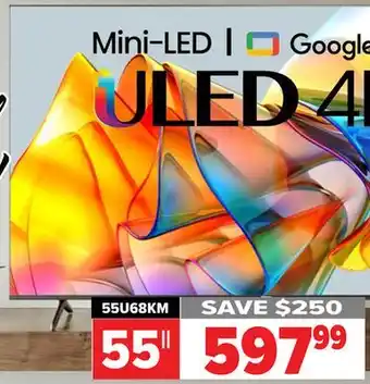 2001 Audio Video Hisense 55 4k uhd quant dot mini-led offer