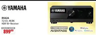 2001 Audio Video Yamaha 7.2-ch. 4k/8k hdr 10+ receiver offer