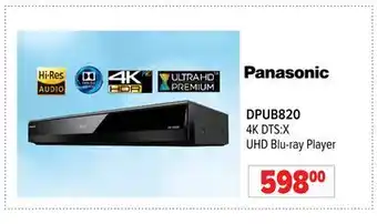 2001 Audio Video Panasonic 4k dts:x uhd blu-ray player offer