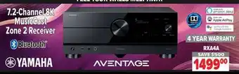 2001 Audio Video Yamaha 7.2-channel 8k musiccast zone 2 receiver offer