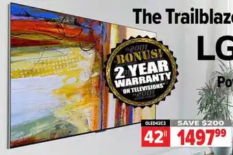 2001 Audio Video Lg 42 oled 4k alpha 9 hdr panel tv offer