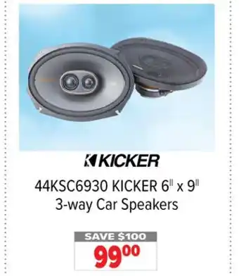 2001 Audio Video Kicker 6 x 9 3-way car speakers offer