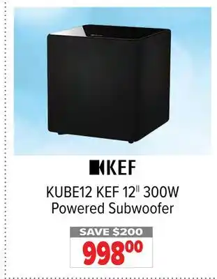 2001 Audio Video Kef 12 300w powered subwoofer offer