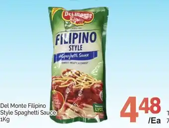 T&T Supermarket Del monte filipino style spaghetti sauce, 1kg offer