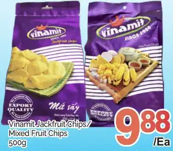 T&T Supermarket Vinamit jackfruit chips/mixed fruit chips, 500g offer