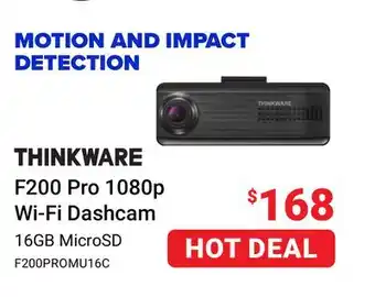 Visions Electronics Thinkware f200 pro 1080p wi-fi dashcam offer