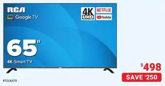 Visions Electronics Rca google tv 65 4k smart tv offer