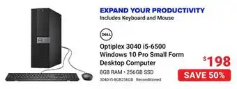 Visions Electronics Dell optiplex 3040 i5-6500 windows 10 pro small form desktop computer offer
