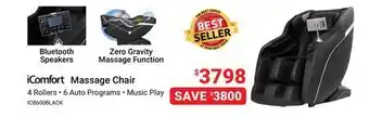 Visions Electronics Icomfort massage chair offer