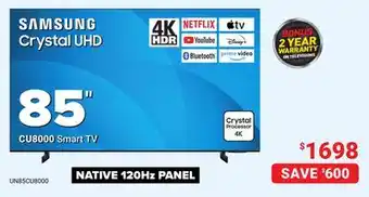 Visions Electronics Samsung 85 cu8000 smart tv offer