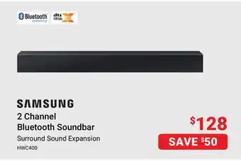 Visions Electronics Samsung 2 channel bluetooth soundbar offer