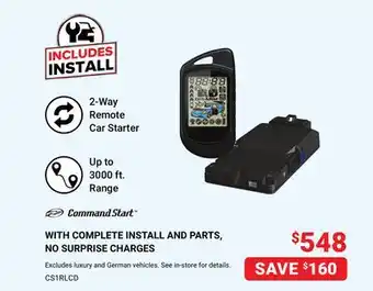 Visions Electronics Commandstart 2-way remote car starter offer
