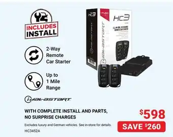 Visions Electronics Idatastart 2-way remote car starter offer