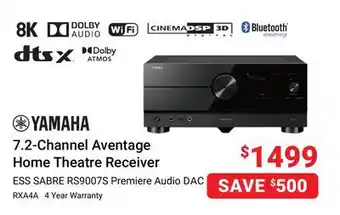 Visions Electronics Yamaha 7.2-channel aventage home theatre receiver offer