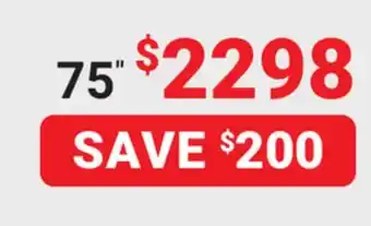 Visions Electronics Sony 75 x90l smart tv offer