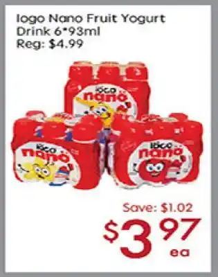 Sunny Food Mart Iogo nano fruit yogurt drink offer