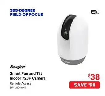 Visions Electronics Energizer smart pan and tilt indoor 720p camera offer