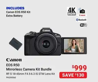 Visions Electronics Canon eos r50 mirrorless camera kit bundle offer