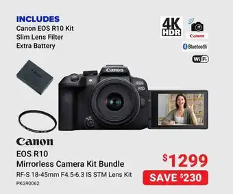 Visions Electronics Canon eos r10 mirrorless camera kit bundle offer