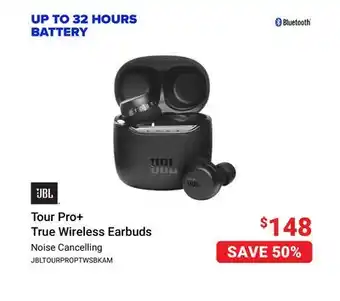 Visions Electronics Jbl tour pro+ true wireless earbuds offer