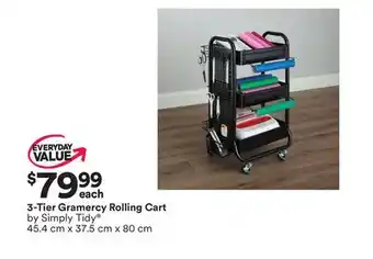 Michaels 3-tier gramercy rolling cart by simply tidy offer