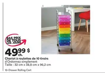 Michaels Chariot à roulettes de 10 tiroirs offer