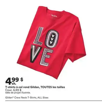 Michaels T-shirts à col rond gildan, toutes les tailles offer