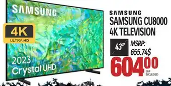 Centre Hi-Fi Samsung cu8000 4k television 43 offer