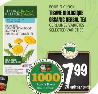 Marches Tau Four o clock organic herbal tea offer