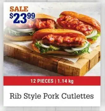 M&M Meat Shops Rib Style Pork Cutlettes offer