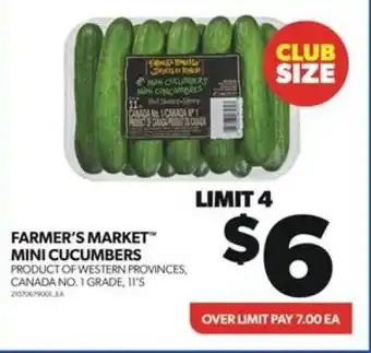 Real Canadian Superstore FARMER'S MARKET MINI CUCUMBERS 11'S offer