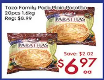 Sunny Food Mart Taza family pack plain paratha offer