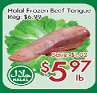 Sunny Food Mart Halal frozen beef tongue offer