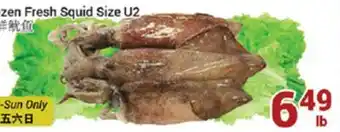 Oceans Fresh Food Market Frozen fresh squid size u2 offer
