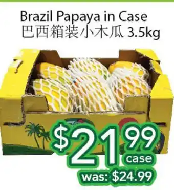 Ample Food Market Brazil papaya in case offer