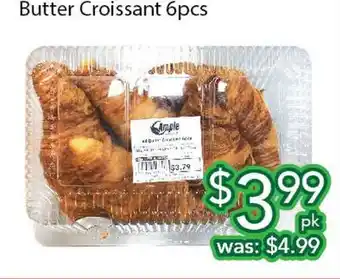 Ample Food Market Butter croissant 6 pcs offer