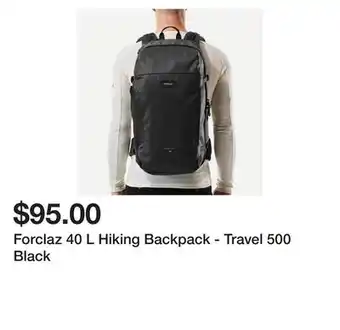 Decathlon Forclaz 40 l hiking backpack - travel 500 black offer