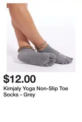 Decathlon Kimjaly yoga non-slip toe socks - grey offer
