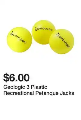Geologic 3 plastic recreational petanque jacks