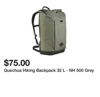 Decathlon Quechua hiking backpack 32 l - nh 500 grey offer