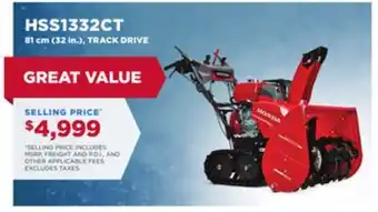 Honda 81 cm (32 in.), track drive offer